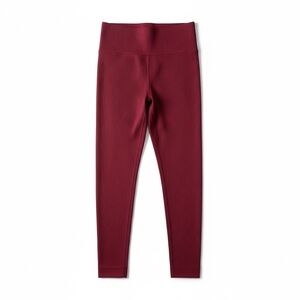 SET ACTIVE Sculptflex Ribbed Leggings Size Large Burgundy High Rise NWOT